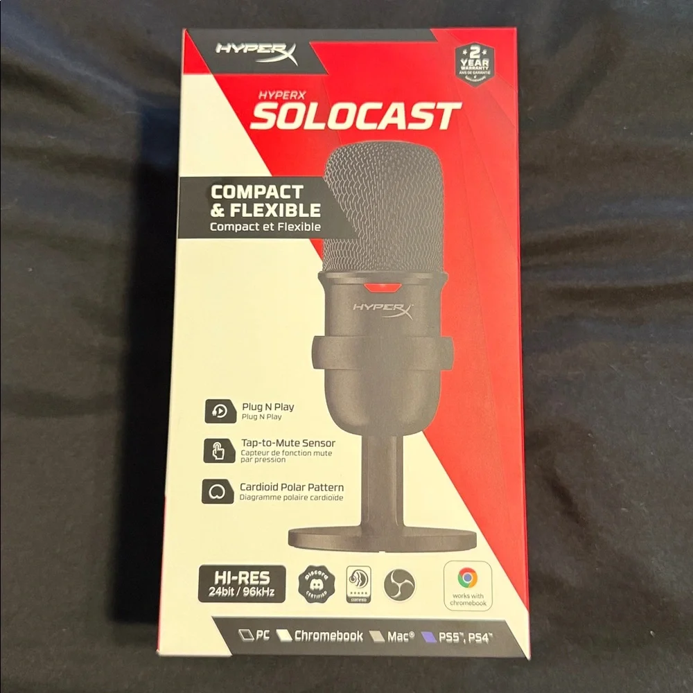 BRAND NEW!!! HyperX SoloCast USB Microphone (Black)